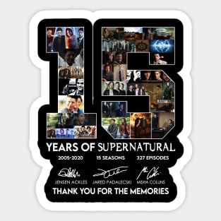 15 Years Of Supernatural Sticker